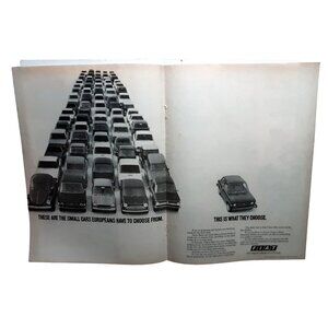 1974 Fiat This Is What Europeans Choose VW others Original Print ad 70s